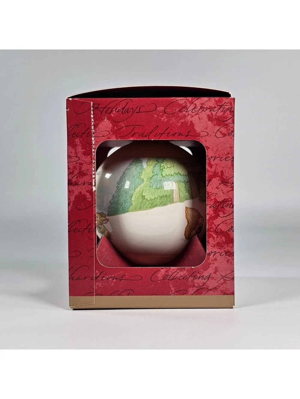 Hallmark Keepsake 2001 Winter Friends Glass Ball Ornament Tammy Haddix QX2242